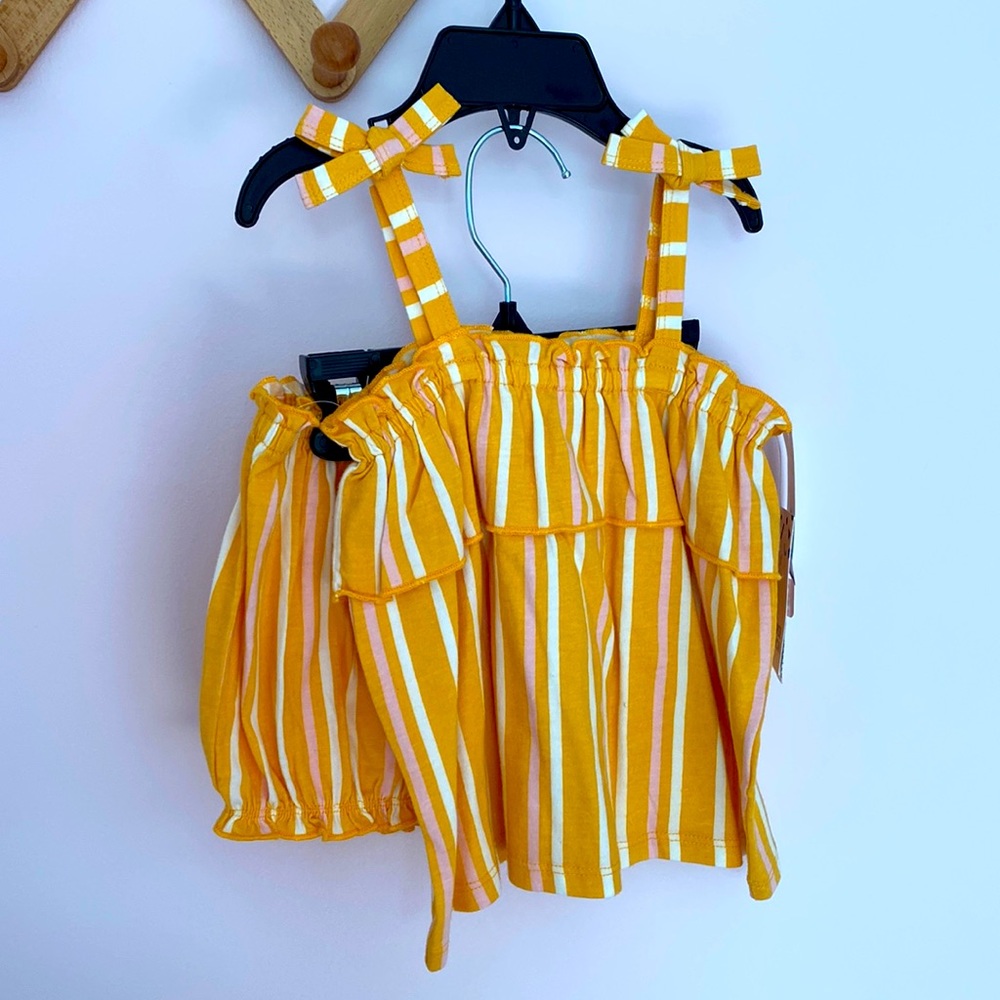 Harper Canyon 2 piece outfit yellow agate friend stripe tank/short NWT size 12mo